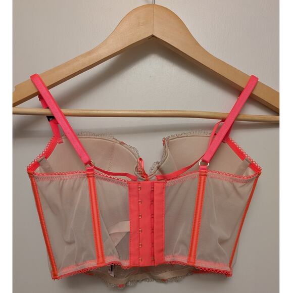 Victorias Secret Dream Angels Lightly-Lined Heart Embroidery Corset Top Lingerie - Picture 2 of 5